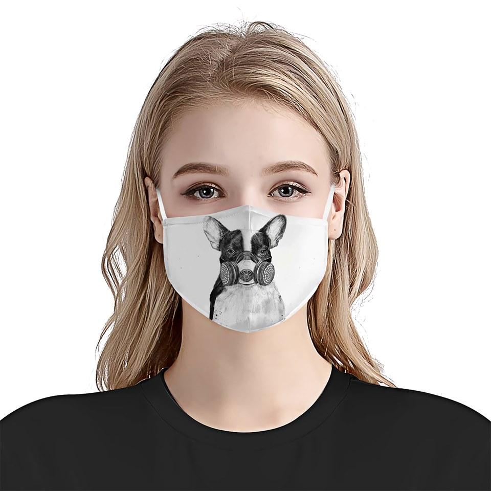Premium Bulldog Art Version 04 EZ09 1504 Face Mask