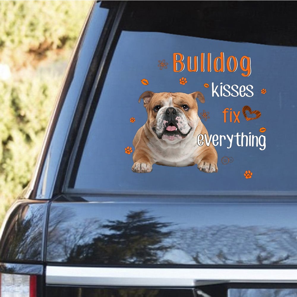 Bulldog-Kiss Fix Everything Decal