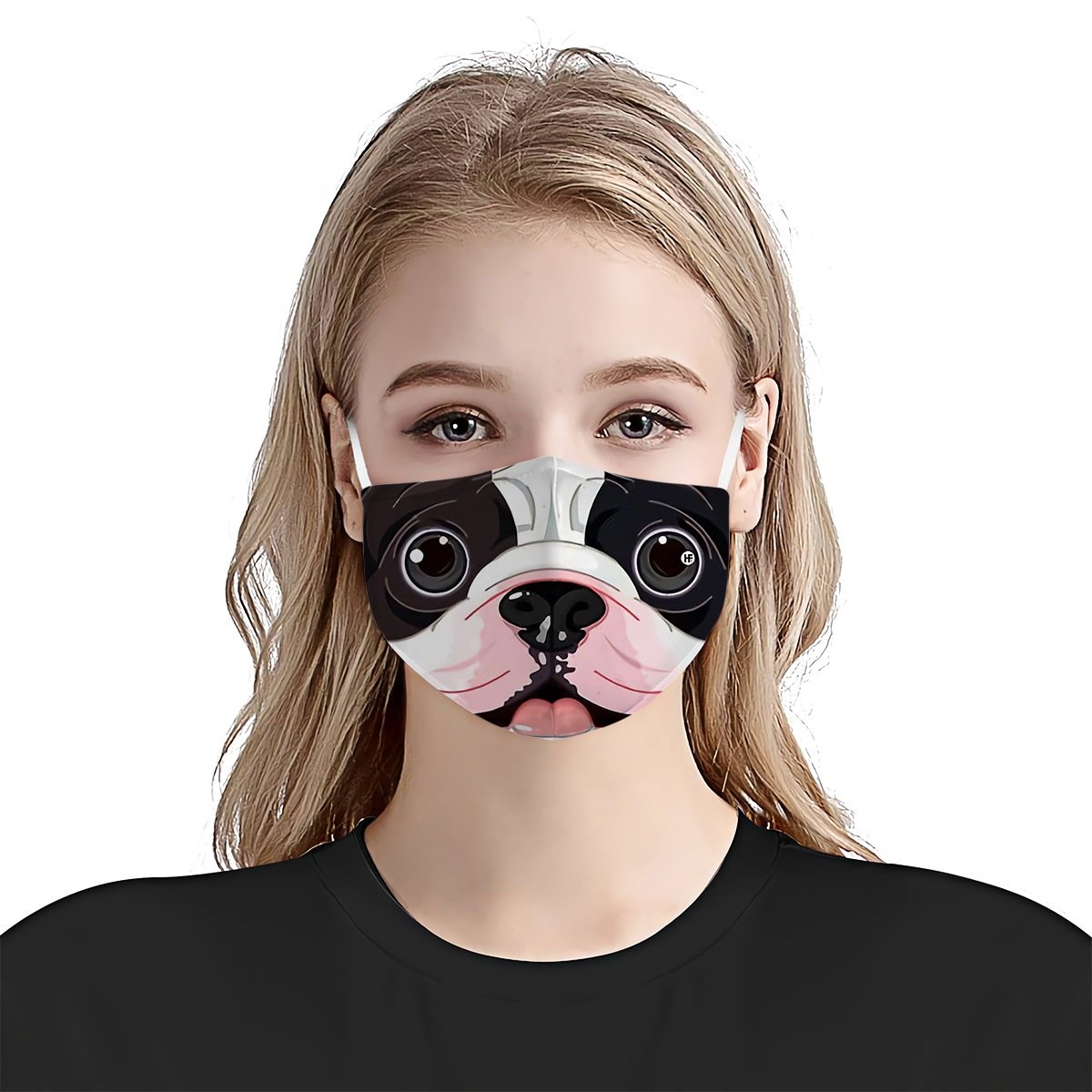Bulldog Portrait EZ08 1304 Face Mask