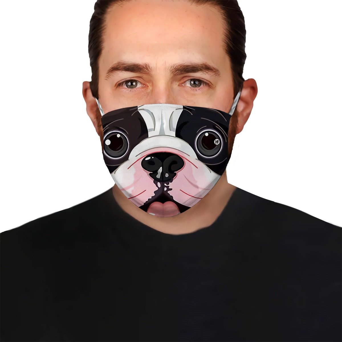 Bulldog Portrait EZ08 1304 Face Mask