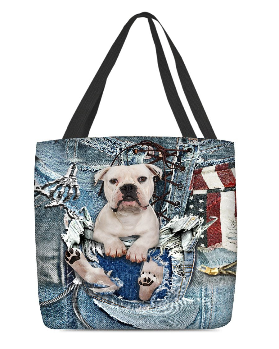 Bulldog-Ripped Jeans-Cloth Tote Bag