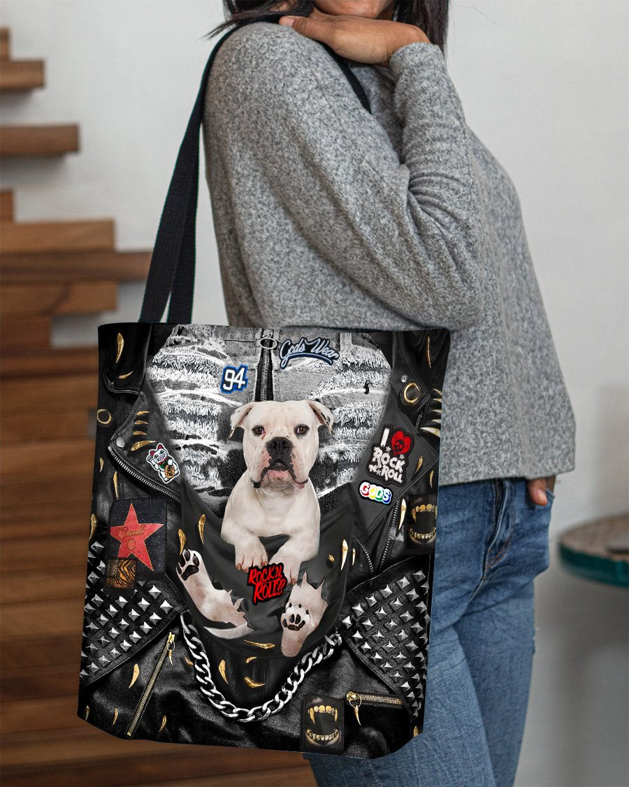 Bulldog-Rock Dog-Cloth Tote Bag