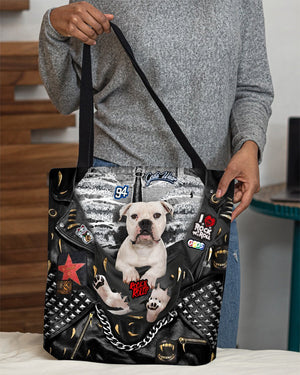 Bulldog-Rock Dog-Cloth Tote Bag