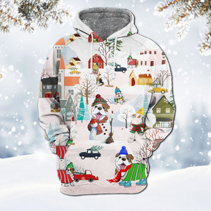 Bulldog-Winter Holiday Hoodie