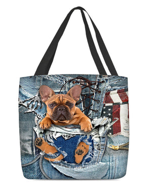 Bulldog1-Ripped Jeans-Cloth Tote Bag