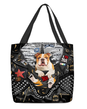 Bulldog2-Rock Dog-Cloth Tote Bag