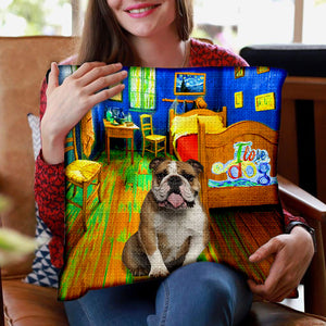 Bulldog In the Bedroom-Pillow Case