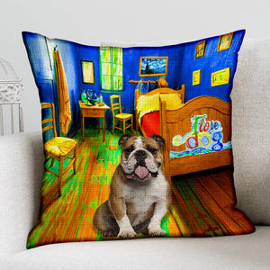 Bulldog In the Bedroom-Pillow Case