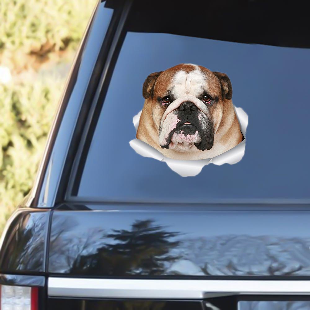 Bulldog Out Of The Window Decal