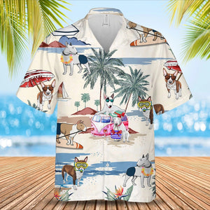 Bulldog Terrier Summer Beach Hawaiian Shirt