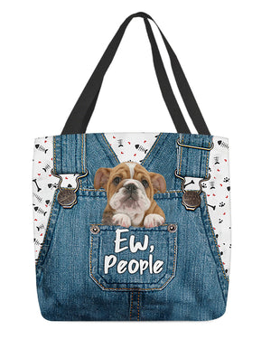 Bulldog_-EW people-Cloth Tote Bag