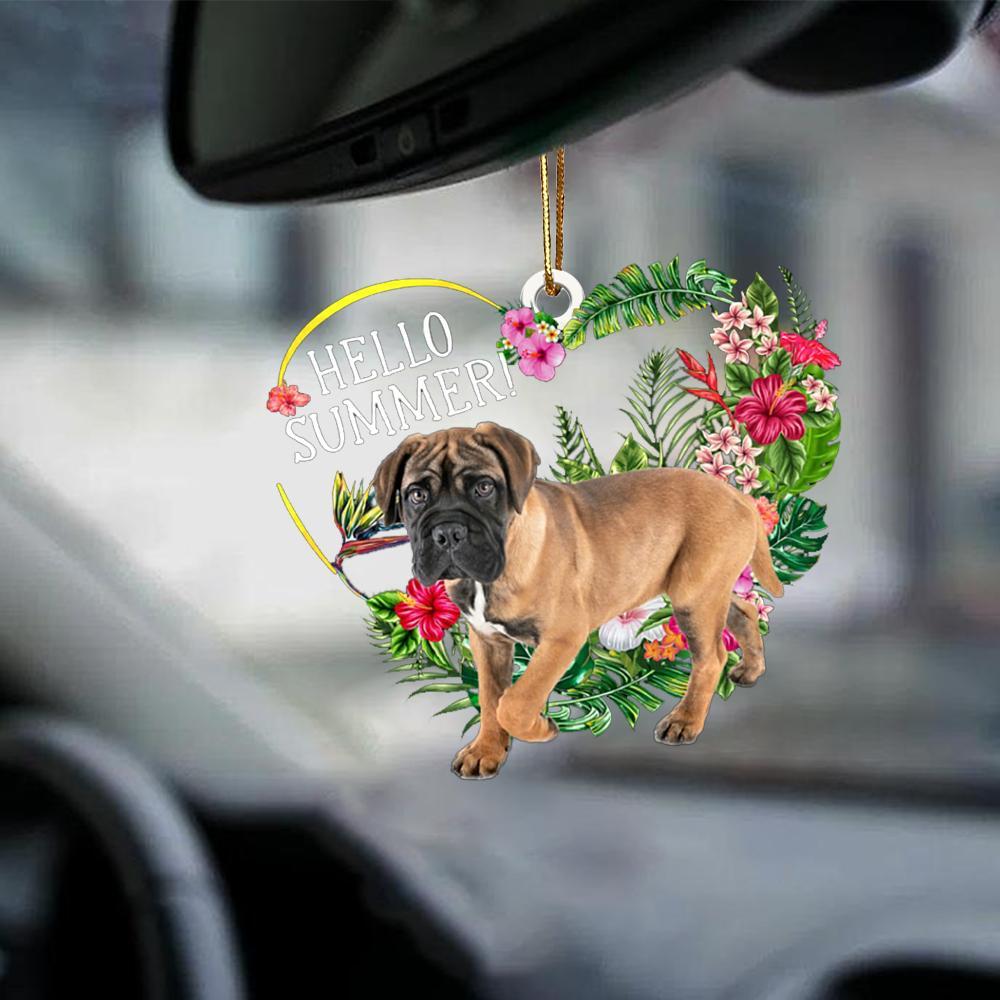 Bullmastiff-Hello Summer-Two Sided Ornament