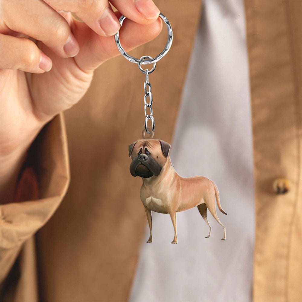 Bullmastiff-Look at me flat Acrylic Keychain