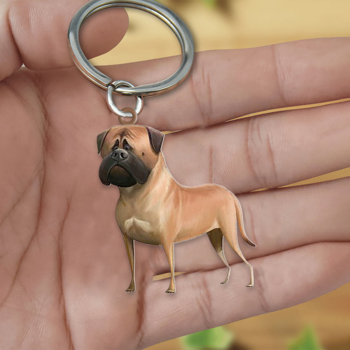 Bullmastiff-Look at me flat Acrylic Keychain