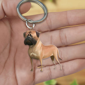 Bullmastiff-Look at me flat Acrylic Keychain