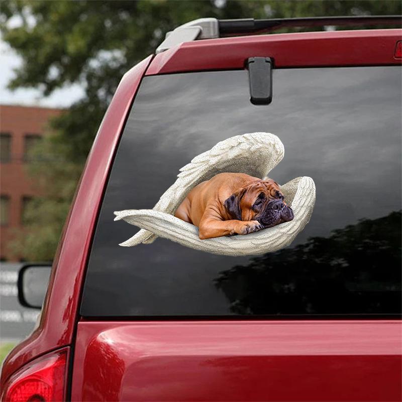 Bullmastiff-sleeping angel CAR STICKER