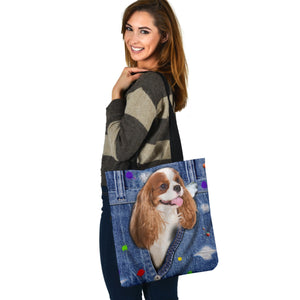 CAVALIER KING CHARLES SPANIEL-The Rainbow-Cloth Tote Bag