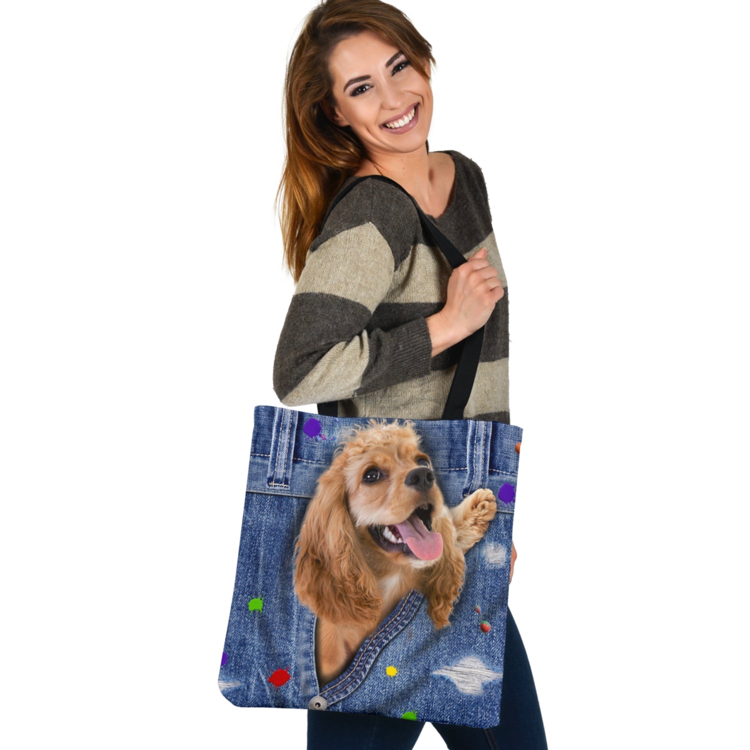 COCKER SPANIELS-The Rainbow-Cloth Tote Bag