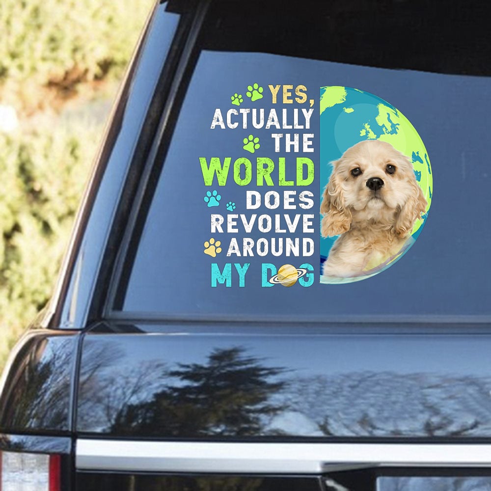 CREAM American Cocker Spaniel Revolve Around Decal