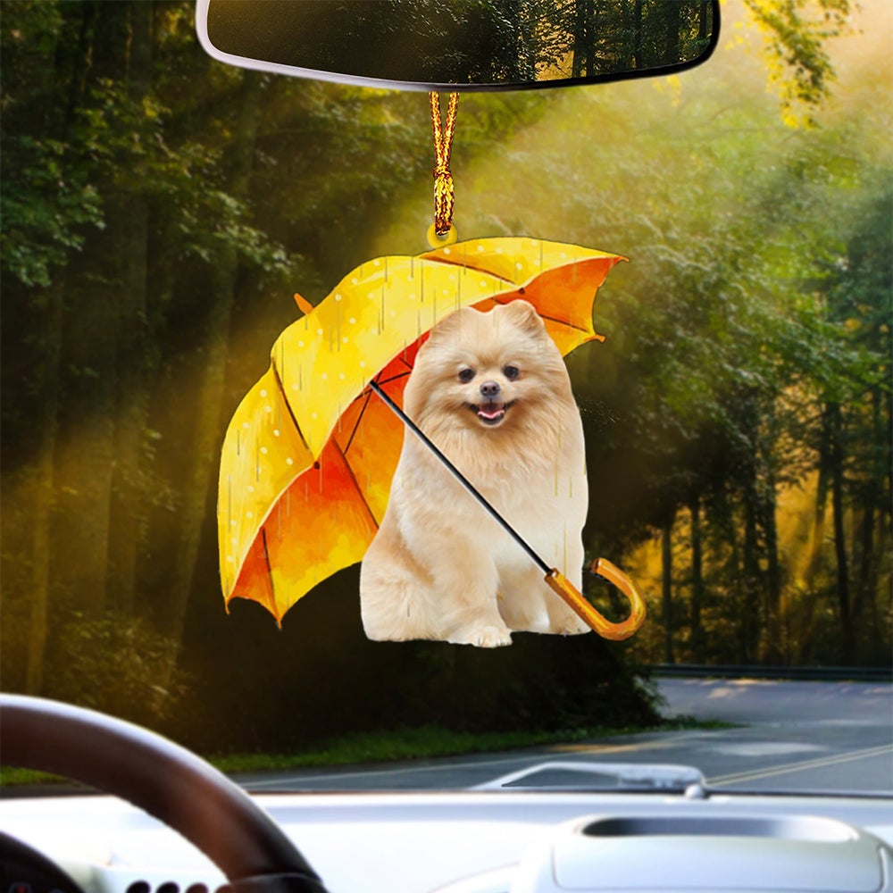 CREAM Pomeranian-The Umbrella Two Sides Ornament