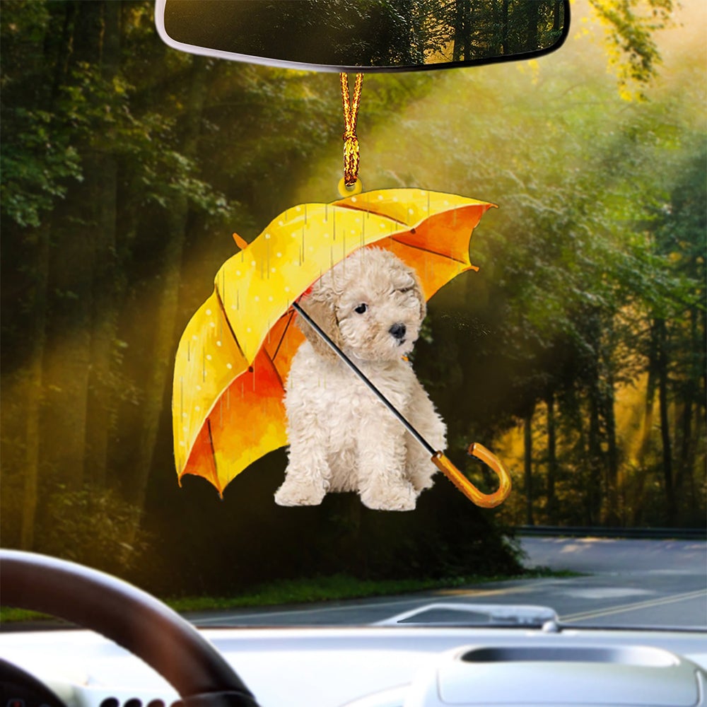 CREAM Toy Poodle-The Umbrella Two Sides Ornament