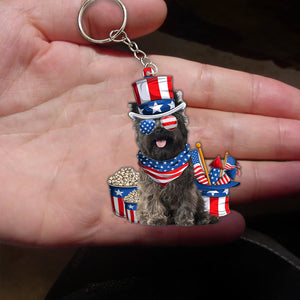 Cairn Terrier 2-July Stuff Flat Acrylic Keychain