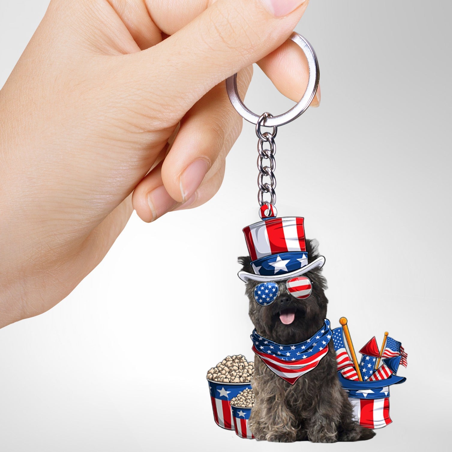 Cairn Terrier 2-July Stuff Flat Acrylic Keychain