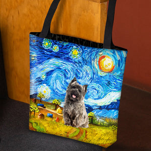 Cairn Terrier-Oil Painting-Cloth Tote Bag