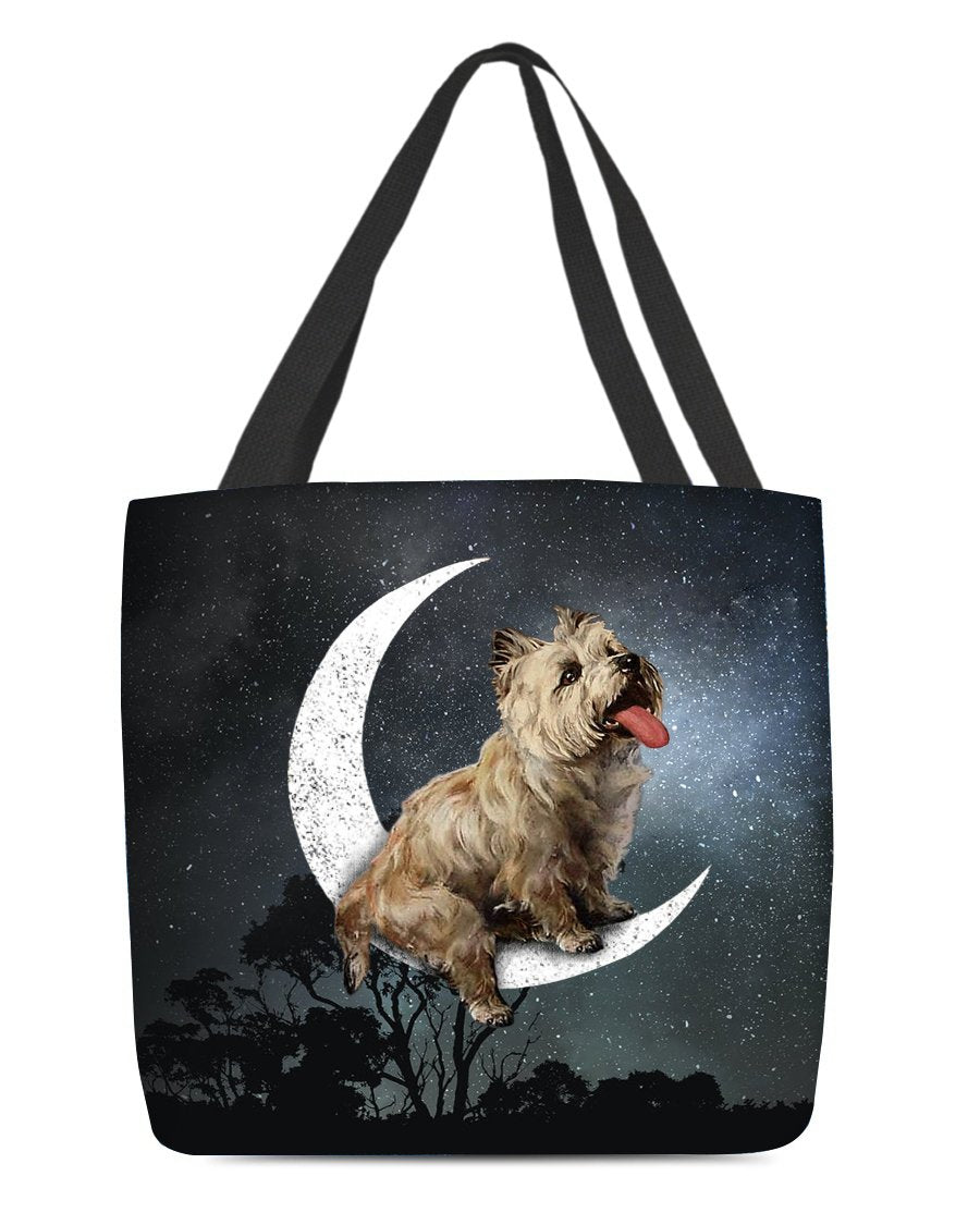 Cairn Terrier-Sit On The Moon-Cloth Tote Bag