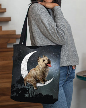 Cairn Terrier-Sit On The Moon-Cloth Tote Bag