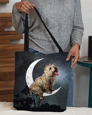 Cairn Terrier-Sit On The Moon-Cloth Tote Bag