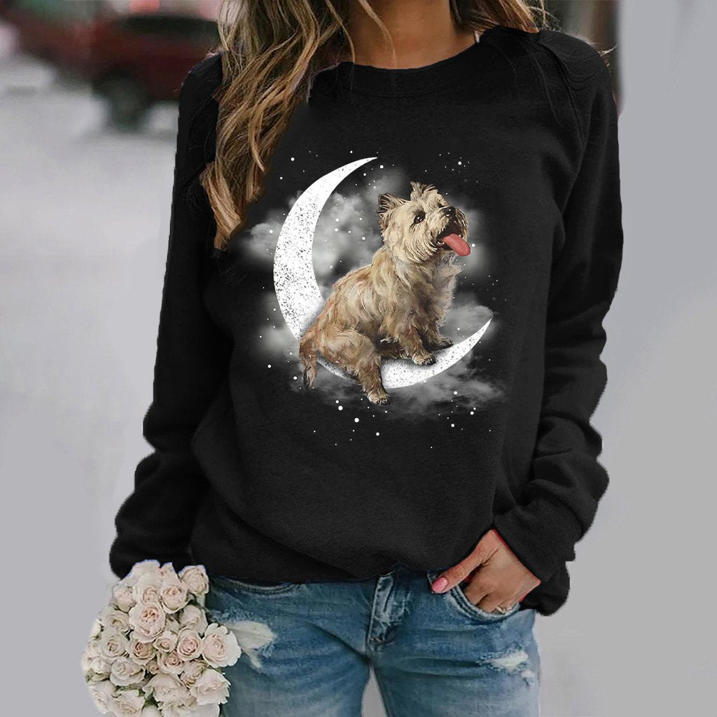 Cairn Terrier -Sit On The Moon- Premium Sweatshirt