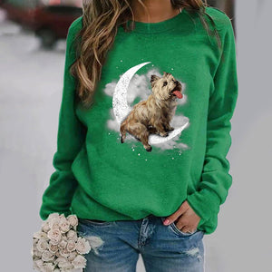 Cairn Terrier -Sit On The Moon- Premium Sweatshirt