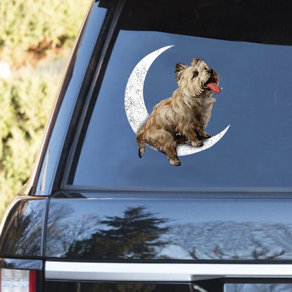 Cairn Terrier-Sit On The Moon Decal