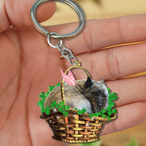 Cairn Terrier-Sleeping Lucky Fairy Flat Acrylic Keychain