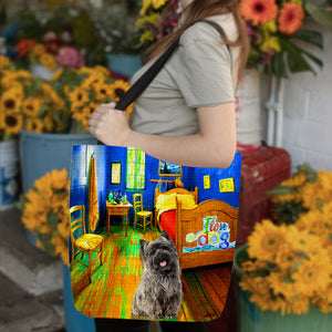 Cairn Terrier 2 in the bedroom-Cloth Tote Bag