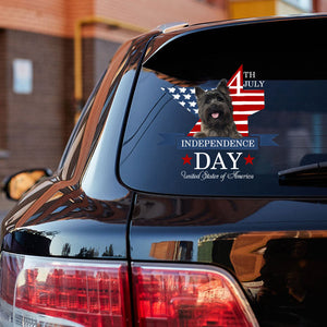 Cairn Terrier 2-Independent Day2 Car Sticker