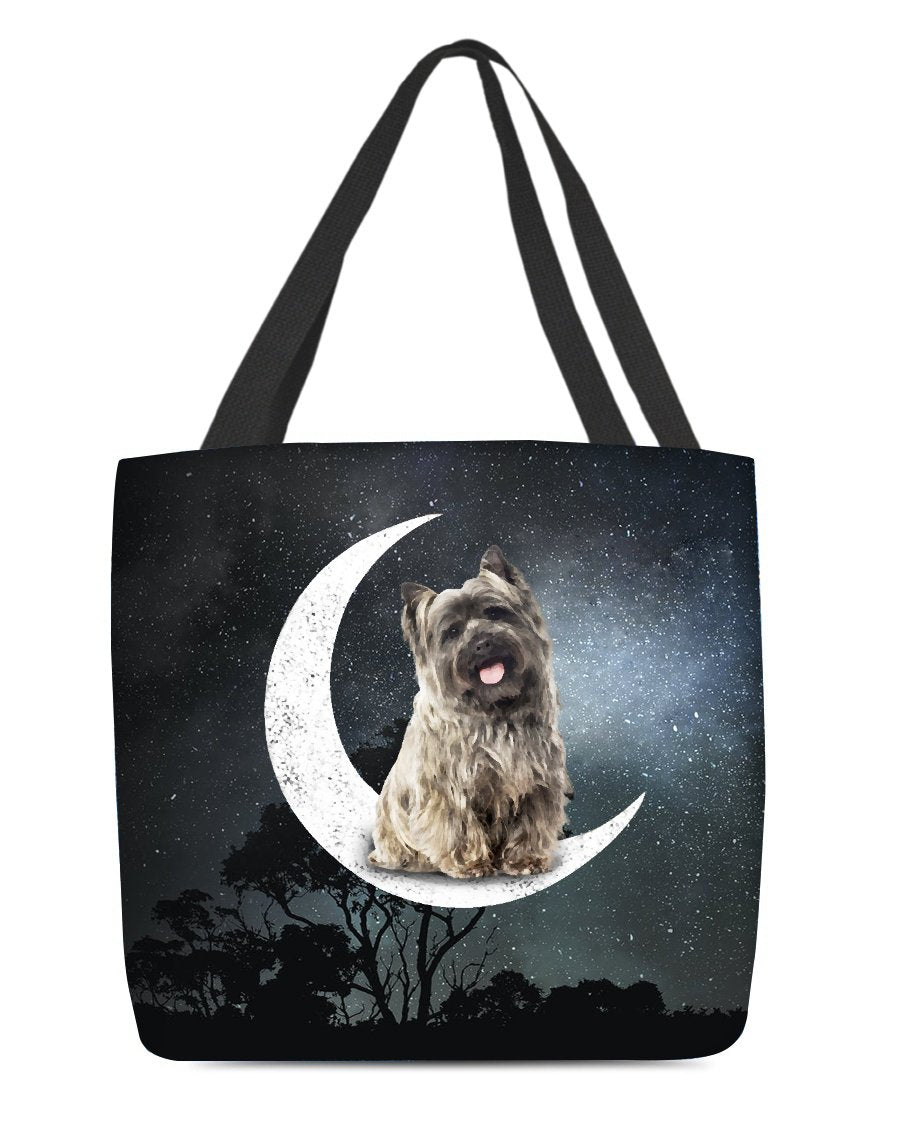 Cairn Terrier 2-Sit On The Moon-Cloth Tote Bag