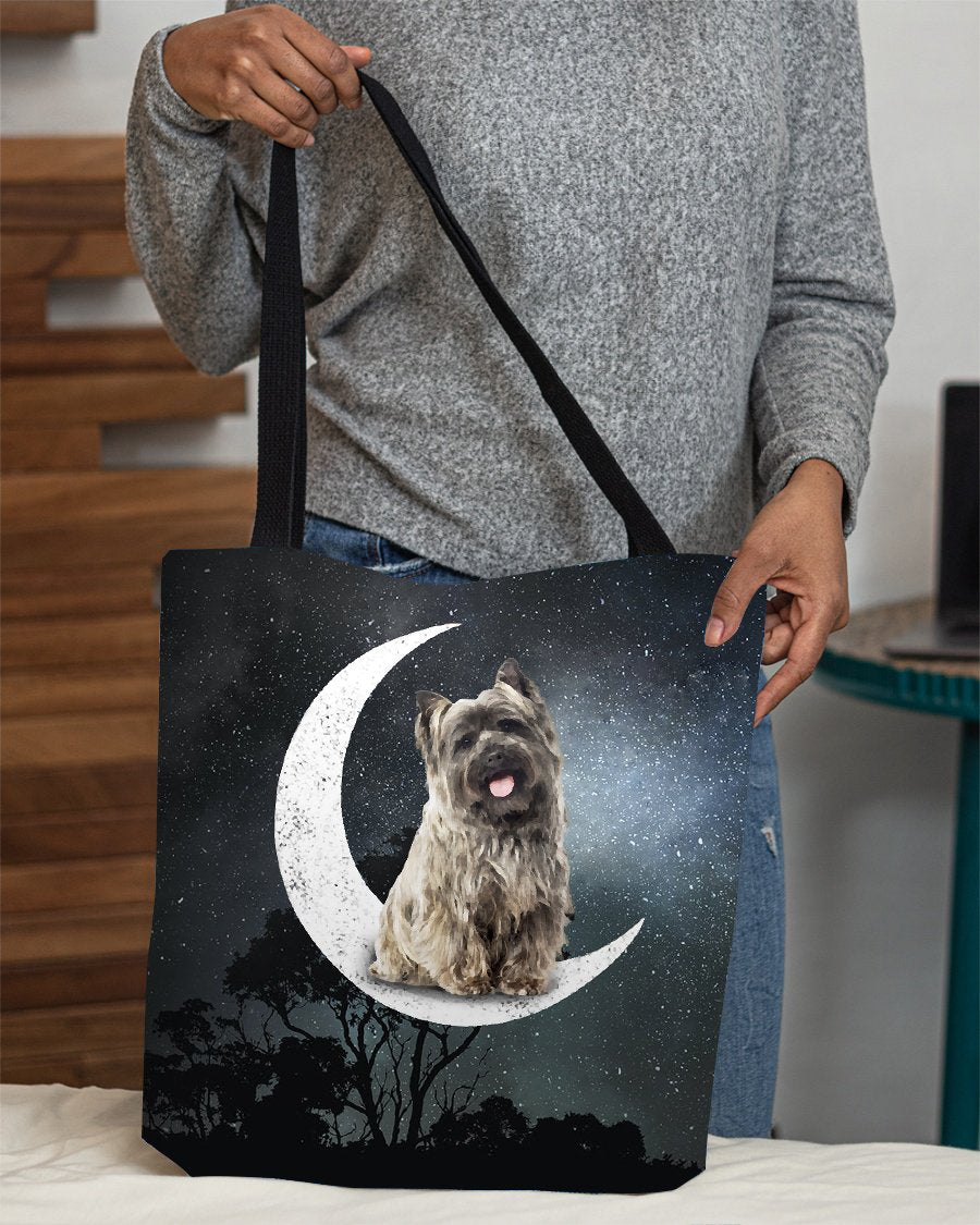 Cairn Terrier 2-Sit On The Moon-Cloth Tote Bag