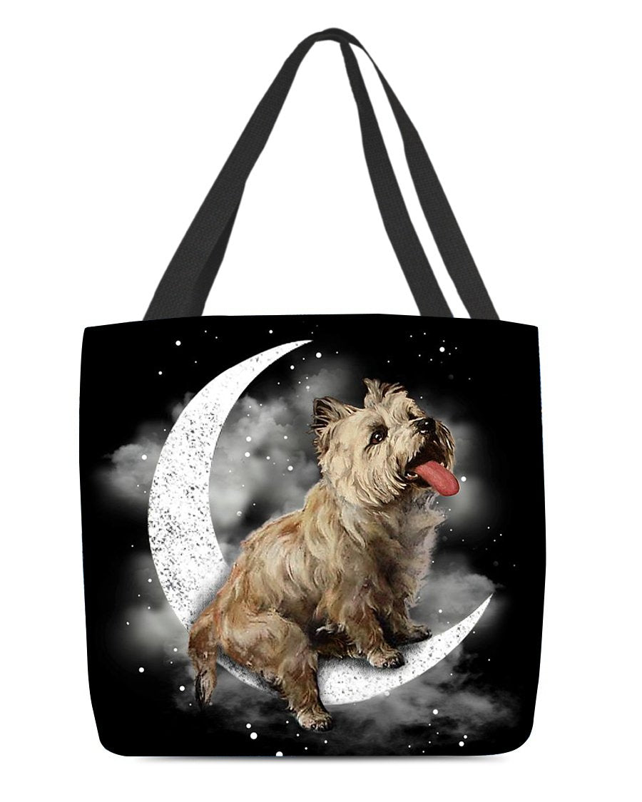 Cairn Terrier Sit On The Moon With Starts-Cloth Tote Bag