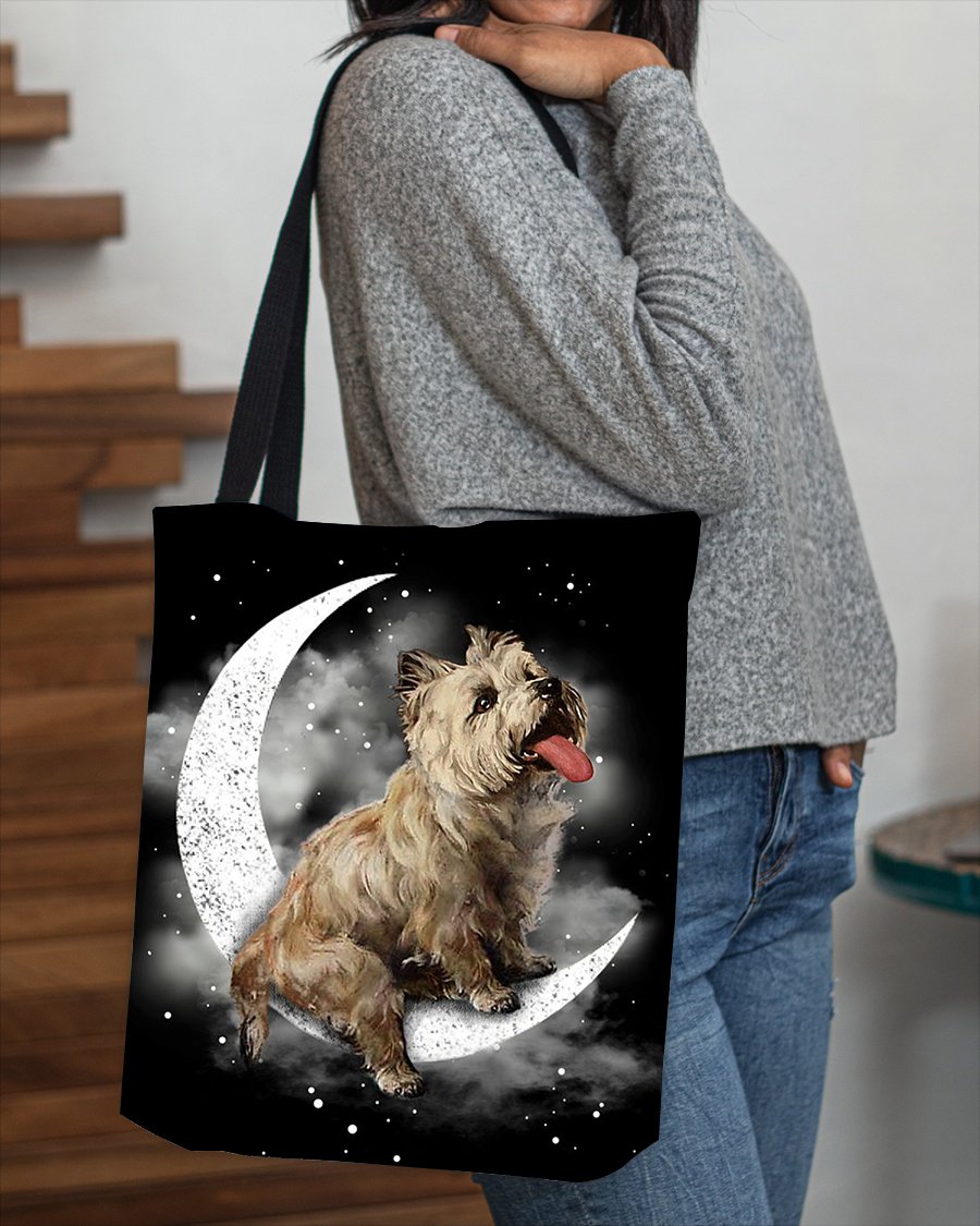 Cairn Terrier Sit On The Moon With Starts-Cloth Tote Bag