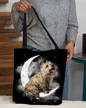 Cairn Terrier Sit On The Moon With Starts-Cloth Tote Bag