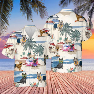 Cairn Terrier Summer Beach Hawaiian Shirt