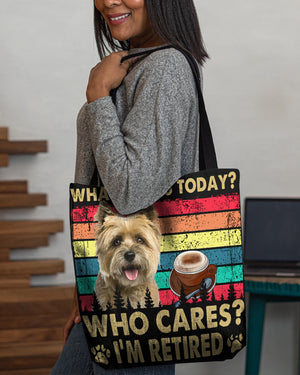 Cairn Terrier Who Cares-Cloth Tote Bag