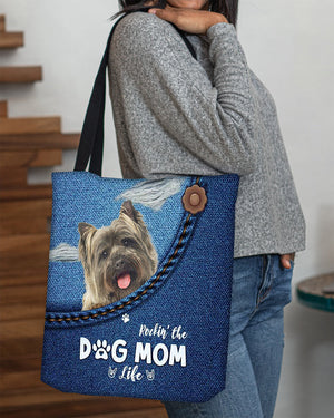 Cairn Terriers-Dog Mom Life-Cloth Tote Bag