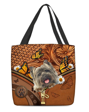 Cairn Terriers Butterfly Daisy Cloth Tote Bag