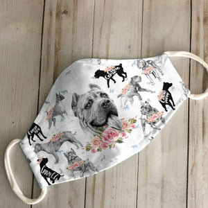 Cane Corso Floral Vintage EZ07 3006 Face Mask