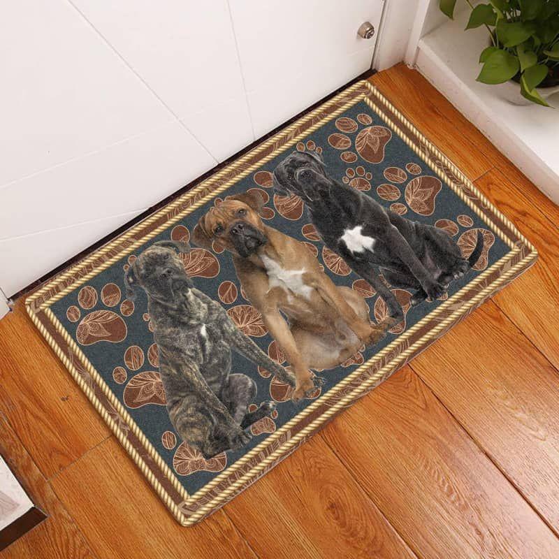 Cane Corso-Flower Paw Doormat