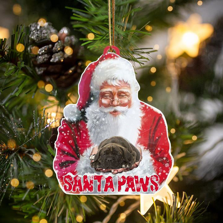 Cane Corso-Santa Paws-Two Sided Ornament