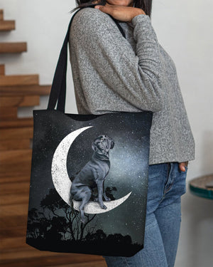 Cane Corso-Sit On The Moon-Cloth Tote Bag